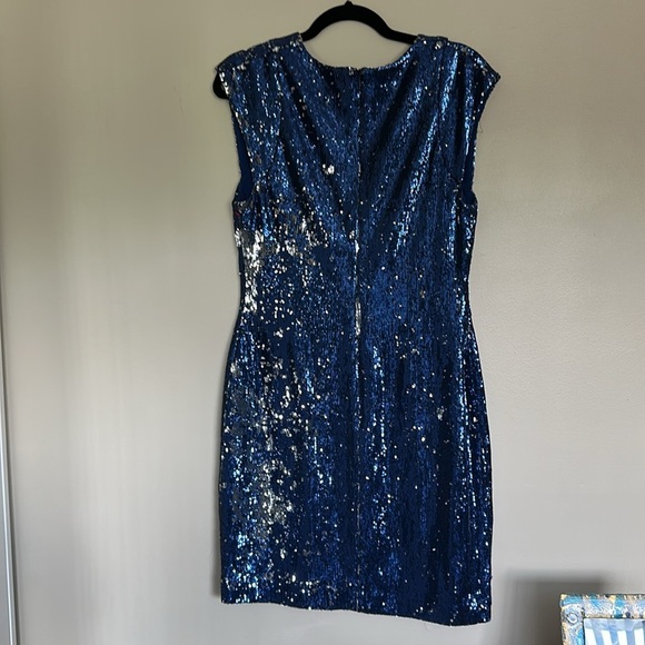 French Connection Navy Sequin Mini Dress - Picture 3 of 3